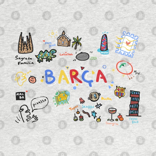 Barca Doodle by Gunes Ozcan